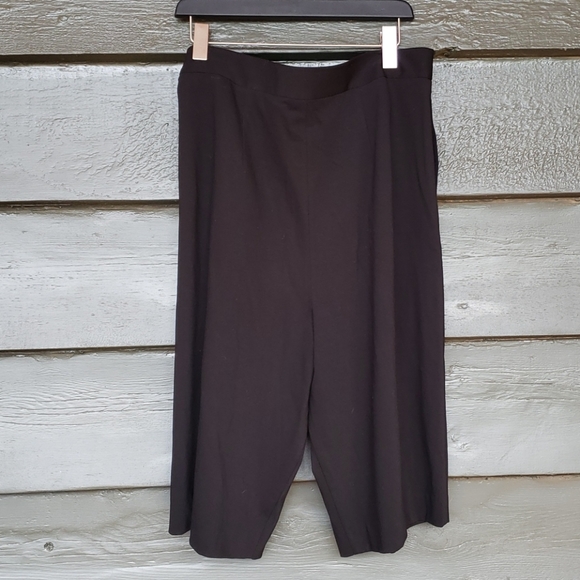 COS Black Loose Fit Wide-Leg Culottes Crop Pants M - Picture 3 of 6